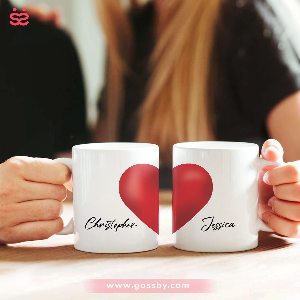 Couple Matching Mugs - Custom Name - Valentines's Day Best Gift_1