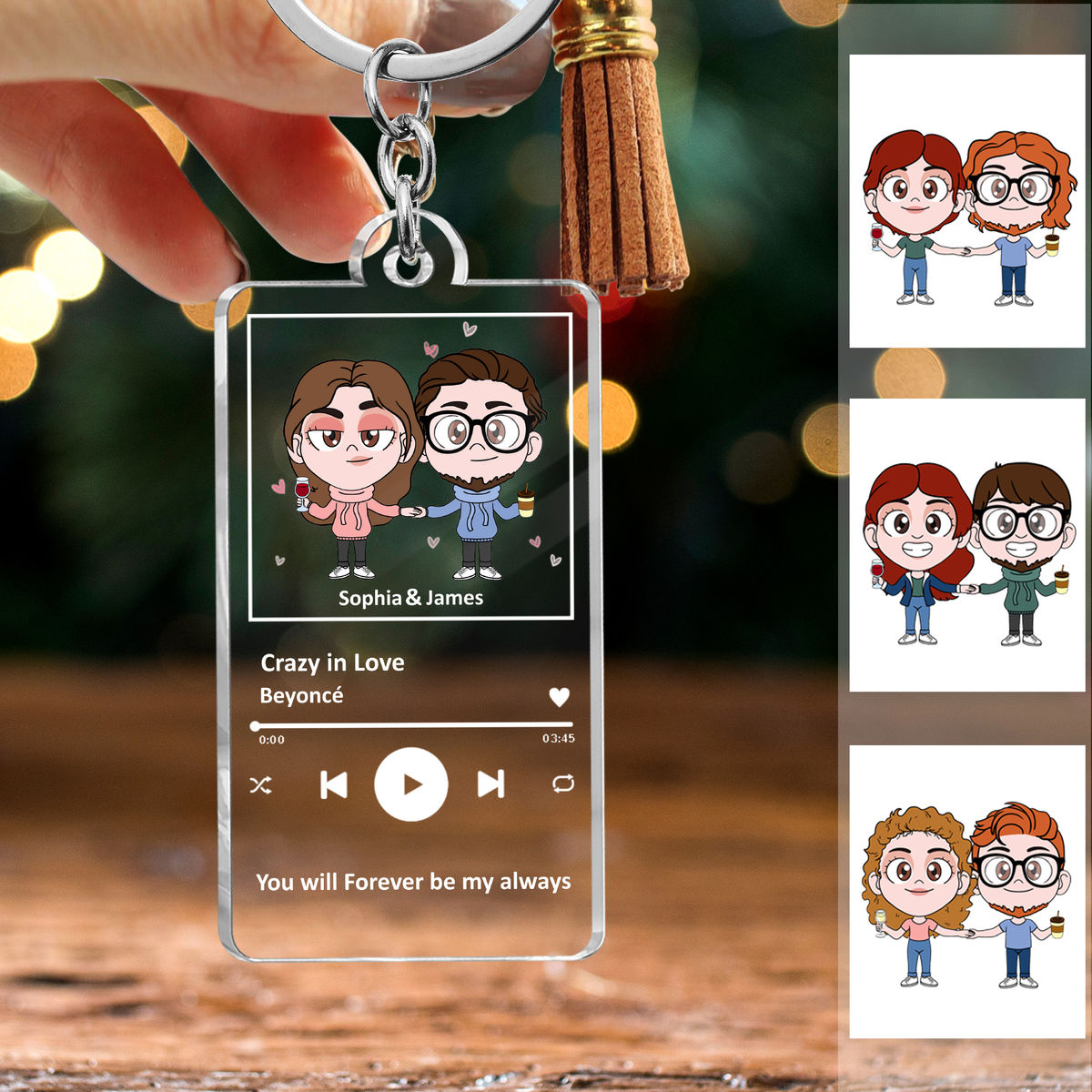 Couple - Personalized Song Keychain - Couple (22837)_2