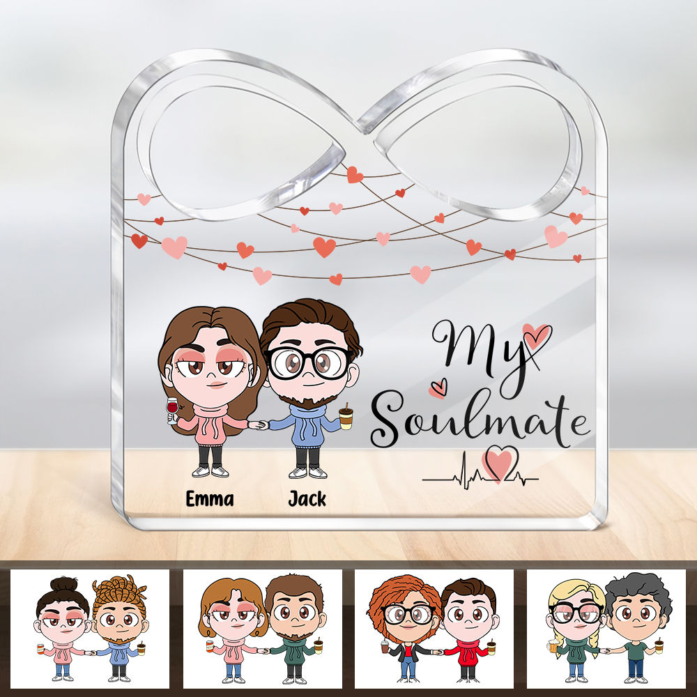 Transparent Plaque - My Soulmate (Custom Infinity-Shaped Acrylic Plaque) (22877)