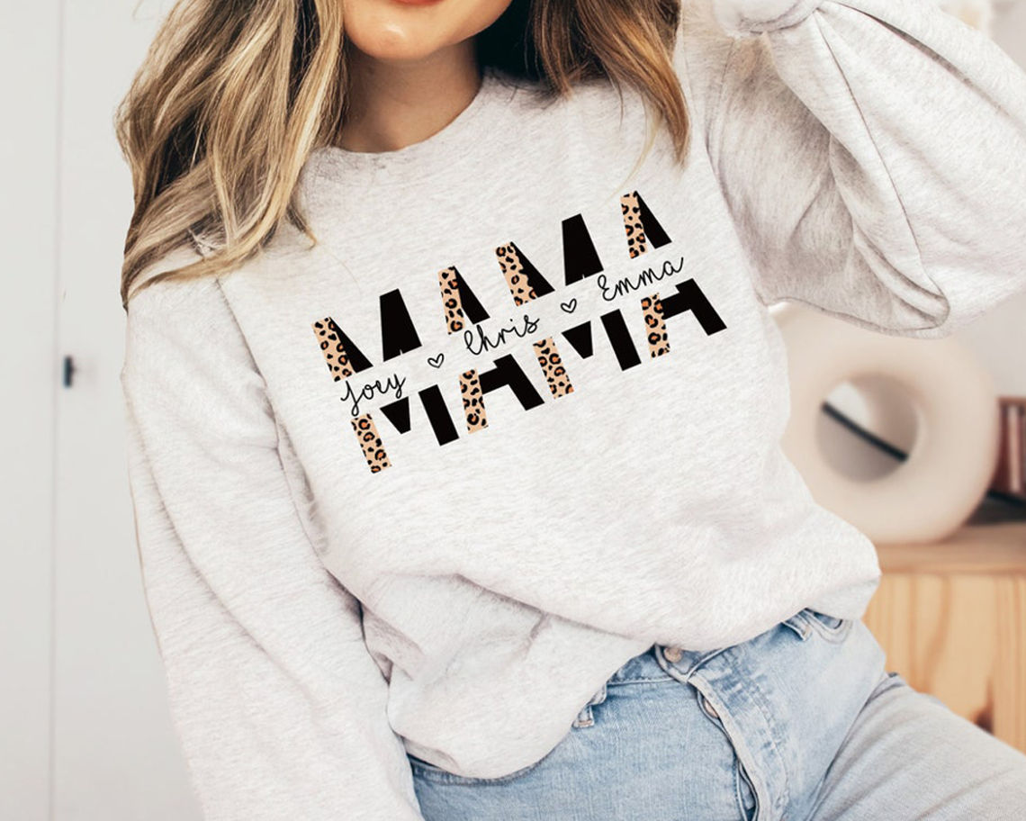 Happy Mother Day Off Shoulder Sweater Mommy Est 2024 LT01