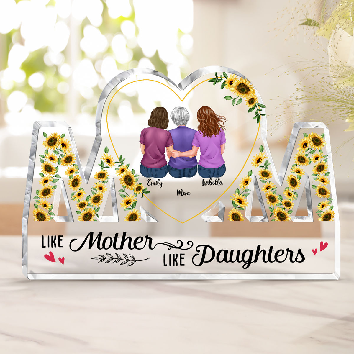 Gifts for Mom - Mother and Daughters forever linked together - Mother's Day Gifts, Birthday Gifts for Mom_1