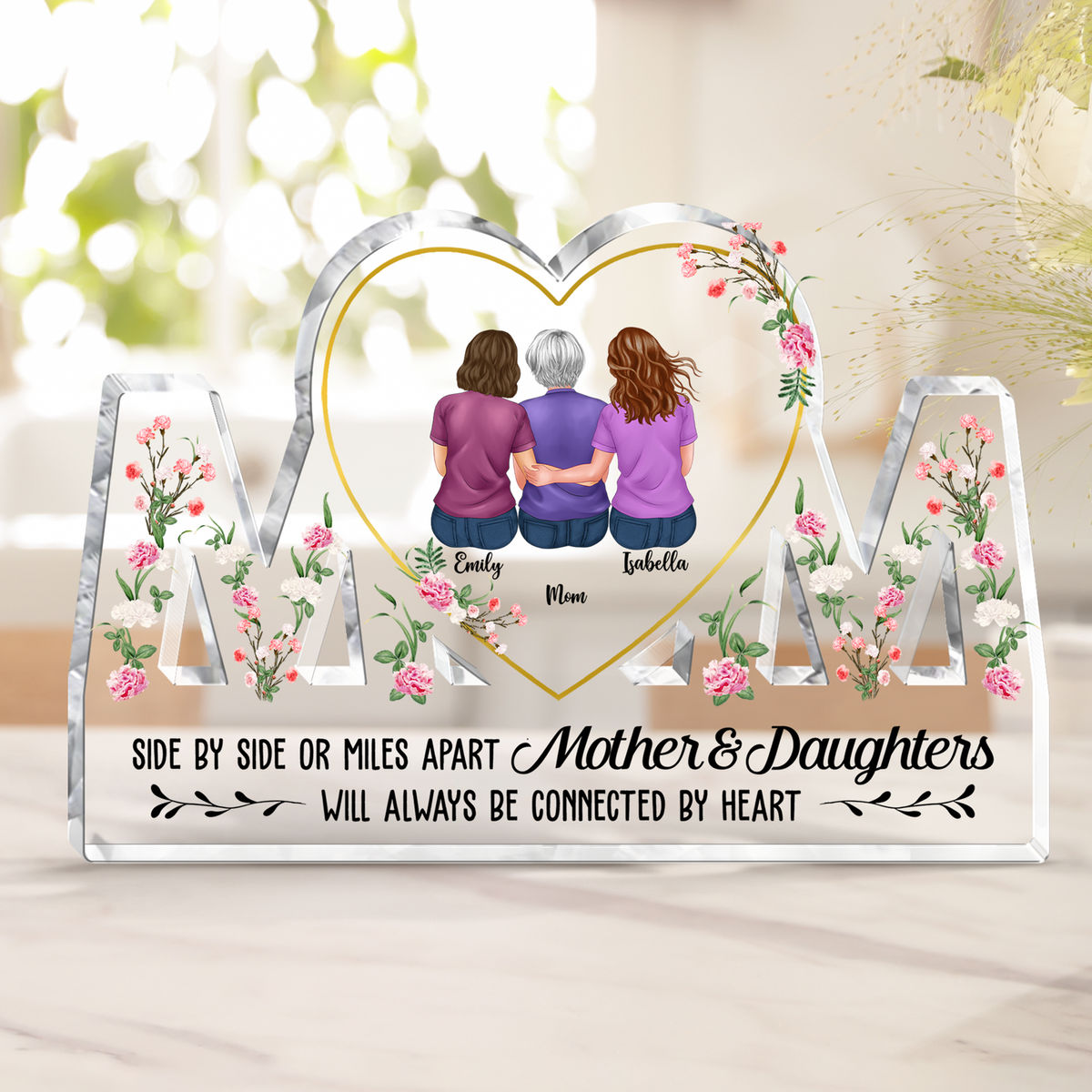 Gifts for Mom - Mother and Daughters forever linked together - Mother's ...