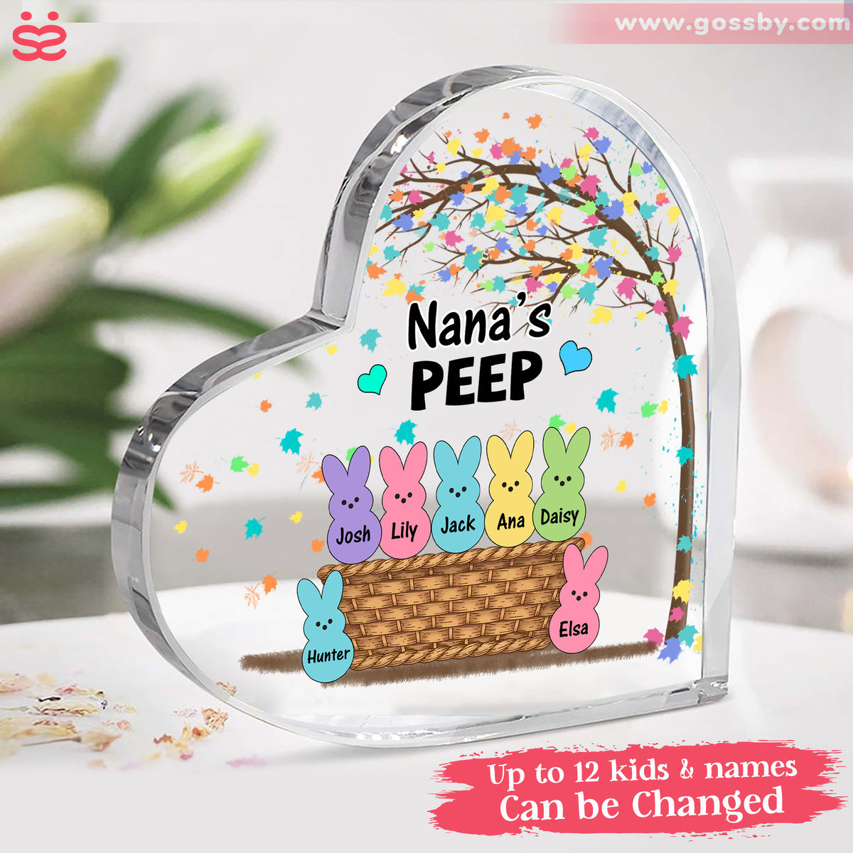 Transparent Plaque - Gift For Grandma Bunny Peep_1