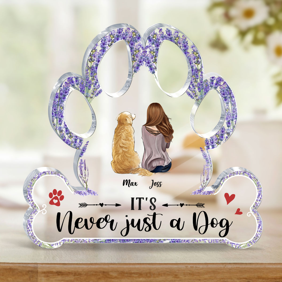 Transparent Plaque - It's never just a dog - Dog Lover_4