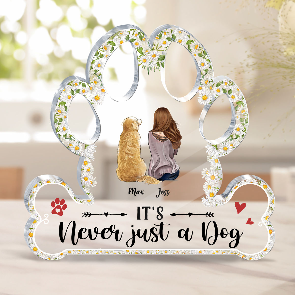 Transparent Plaque - It's never just a dog - Dog Lover_3