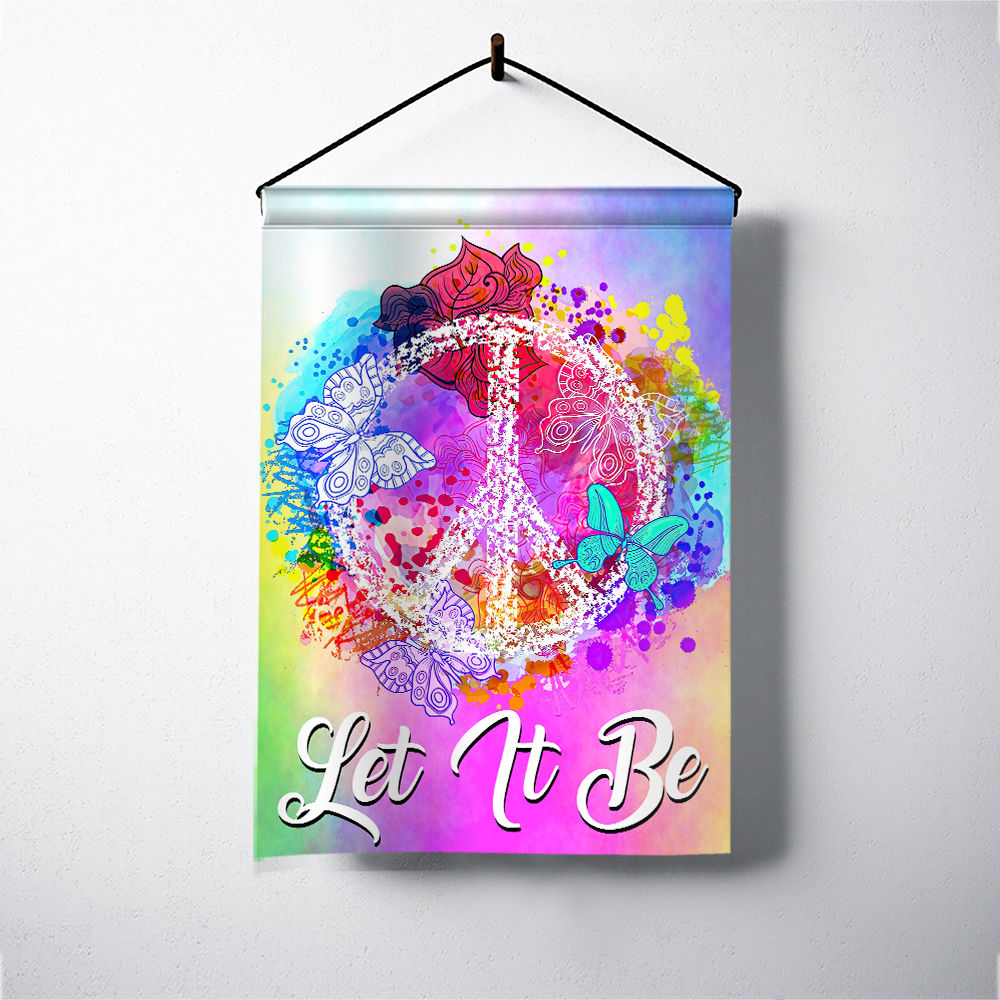 Peace Love Hippie - Peace Soul Flag Hippie Peace Flag Hippie Style Flag Hippie Let It Be Garden Flag Hippie Soul House Flag 24521_2