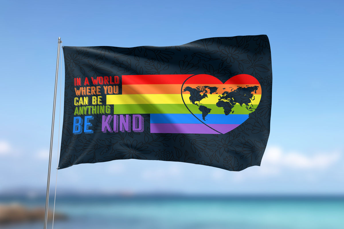 Peace Flag - In A World Where You Can Be Anything Be Kind Double-sided Flag Human Kind Flag 24550_1