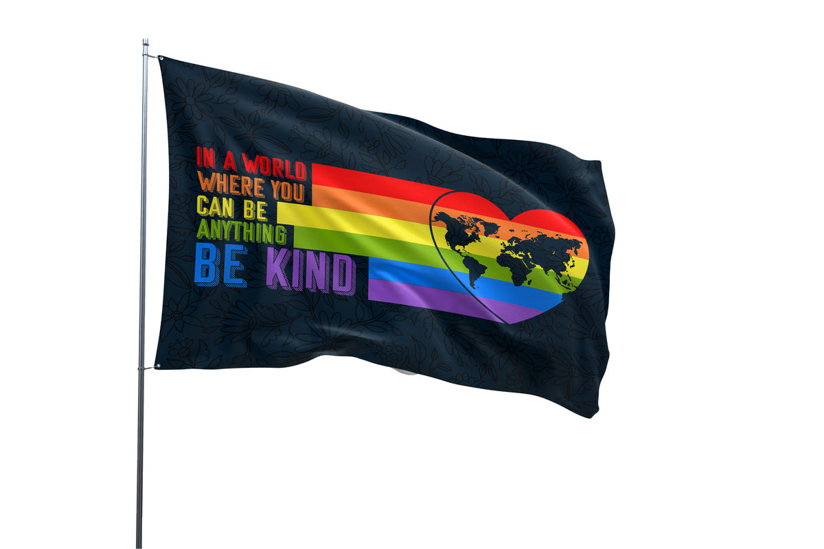 Peace Flag - In A World Where You Can Be Anything Be Kind Double-sided Flag Human Kind Flag 24550