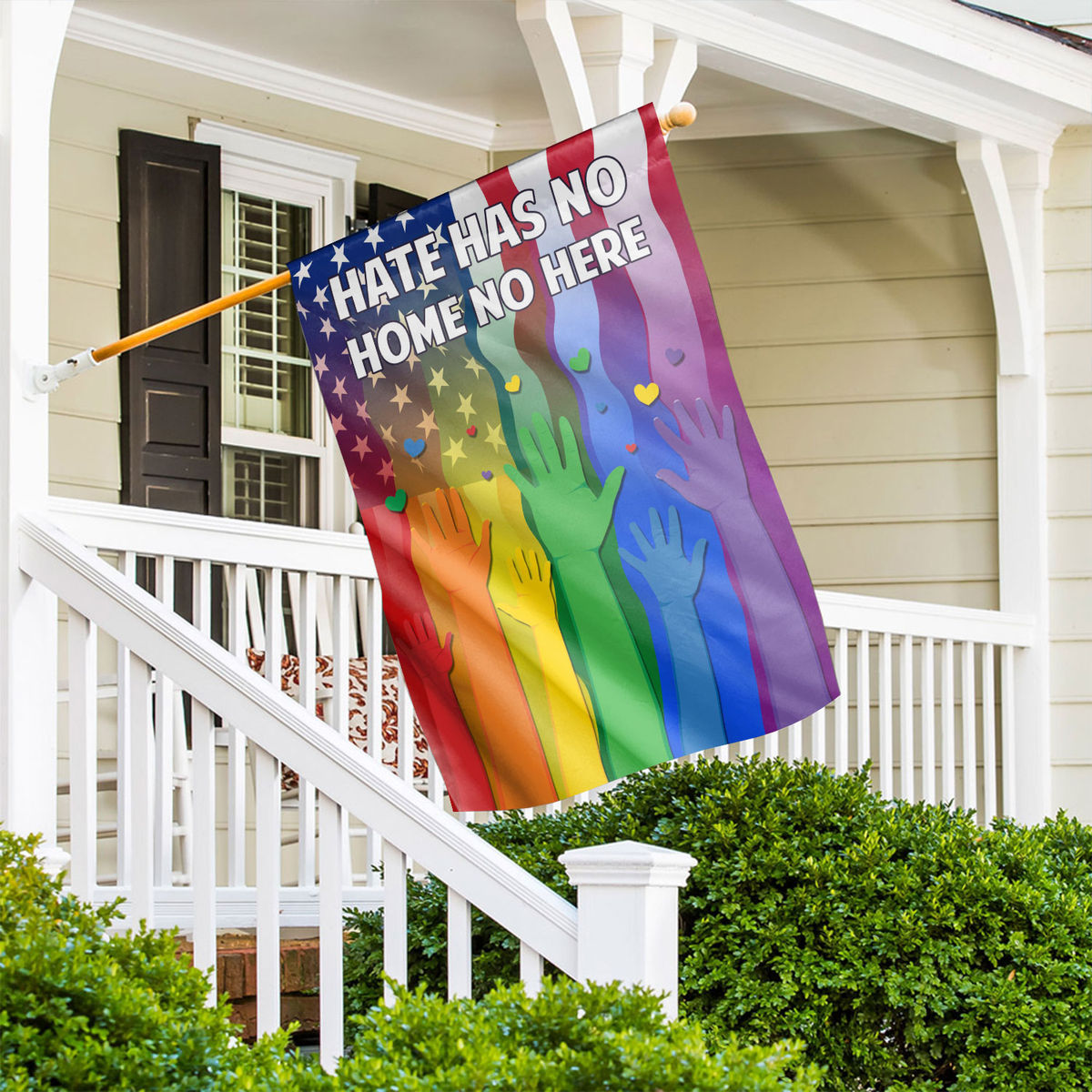 LGBT Pride - In This House We Believe Flag Hate Has No Home Here Flag Kindness Peace Equality Flag LGBT Sunflower 24580_1