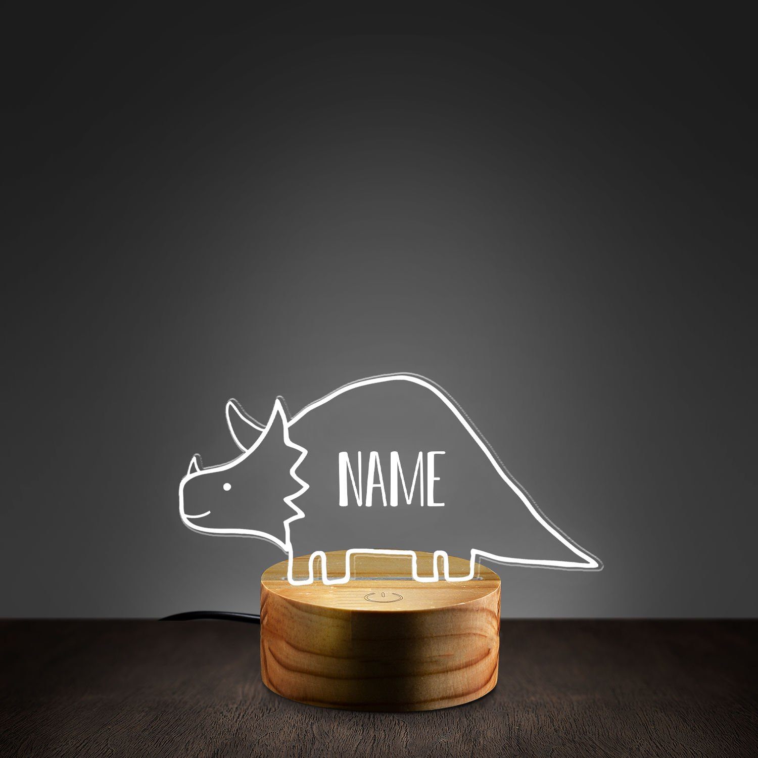 Night Light Personalized Dinosaur Night Light Nursery Decor Kids Room Decor Night Light