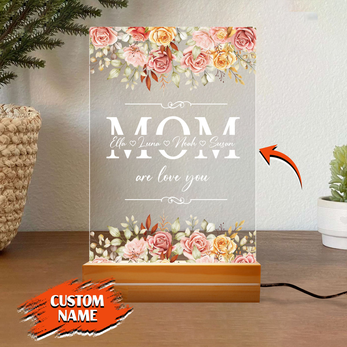 Mother's Day 2023 - Personalized Mother's Day Night Light Mother's Day Gift  Mommy Birthday Gift Mother-in-law Gift Stepmom Bonus Mom Gift 24807