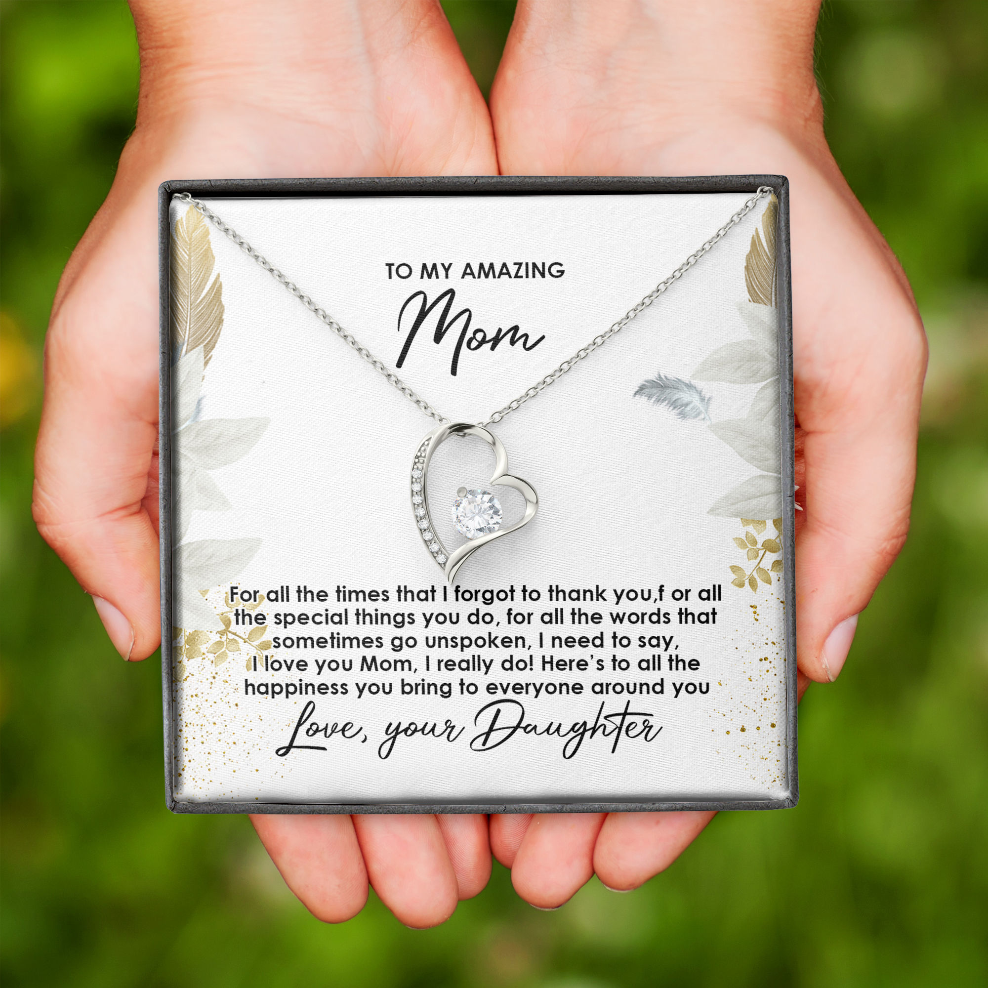 To My Loving Mom Gift From Son Mom Gift Mom Necklace Forever Love Necklace  Doristino Limited