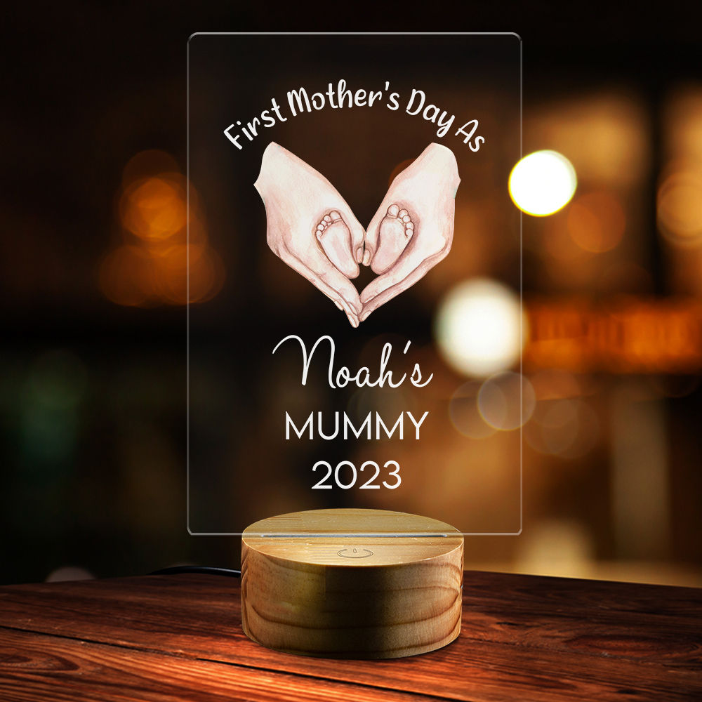 Personalized Mother's Day Night Light Happy First Mother's Day Gift For Mom Grandma Mother's Day Lamp 25263