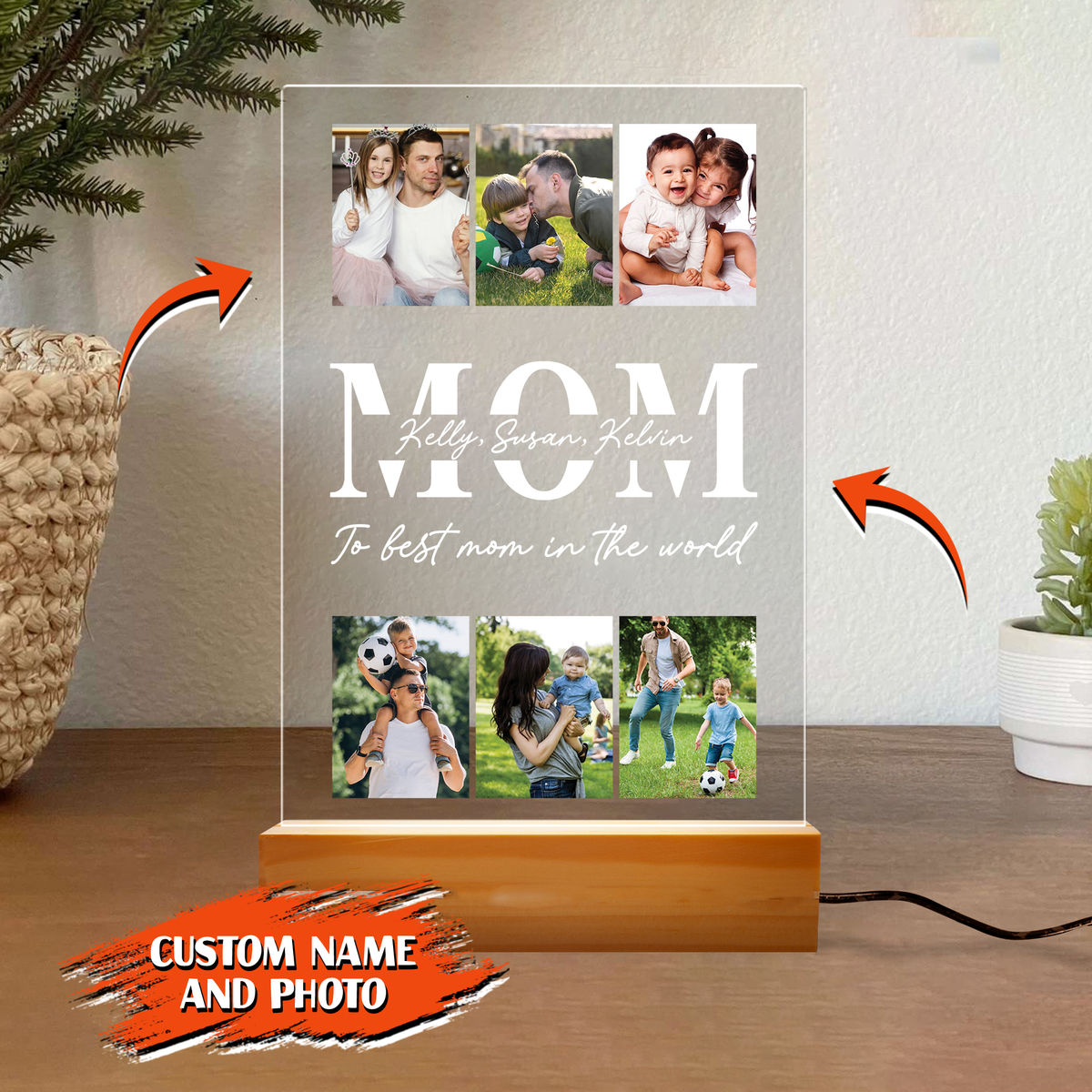 Mother's Day 2023 - Personalized Mother's Day Night Light Mother's Day Gift Mommy Birthday Gift Mother-in-law Gift Stepmom Bonus Mom Gift 25388