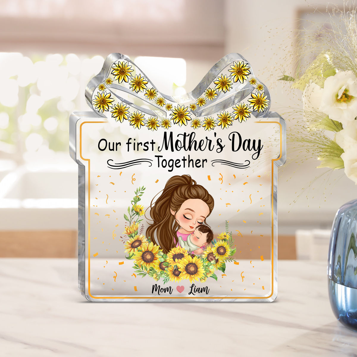 Transparent Plaque - Our first Mother's Day together (25778)