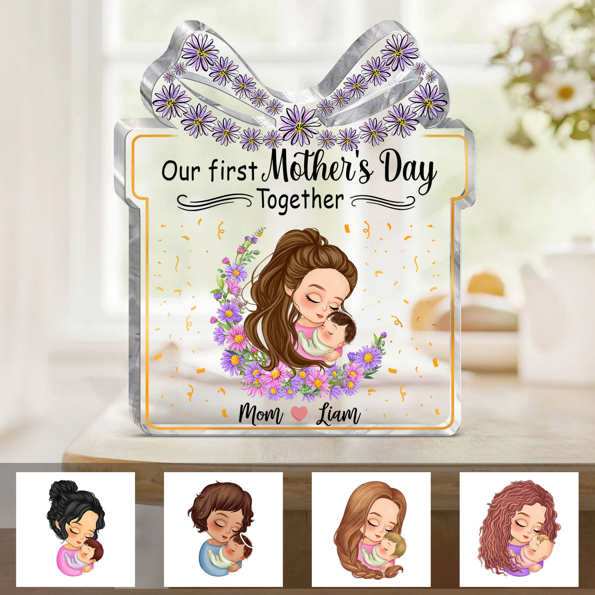 Transparent Plaque - Our first Mother's Day together (25778)_1