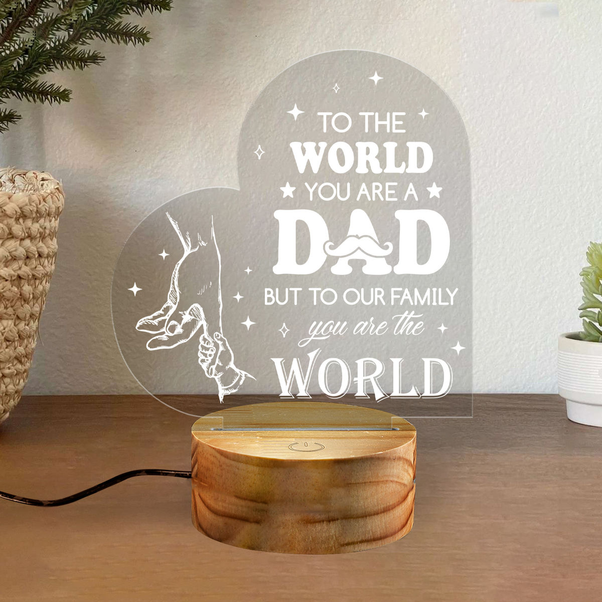 Father's Day 2023 - Personalized Father's Day Night Light Father's