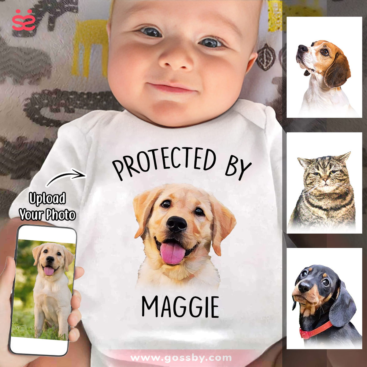 Custom Baby Onesies - Protected By