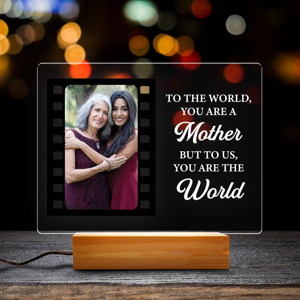 Mother's Day 2023 - Personalized To The World You Are A Mother But To Us You Are The World Night Light Mother's Day Gift Mommy Birthday Gift Mother-in-law Gift Stepmom Bonus Mom Gift