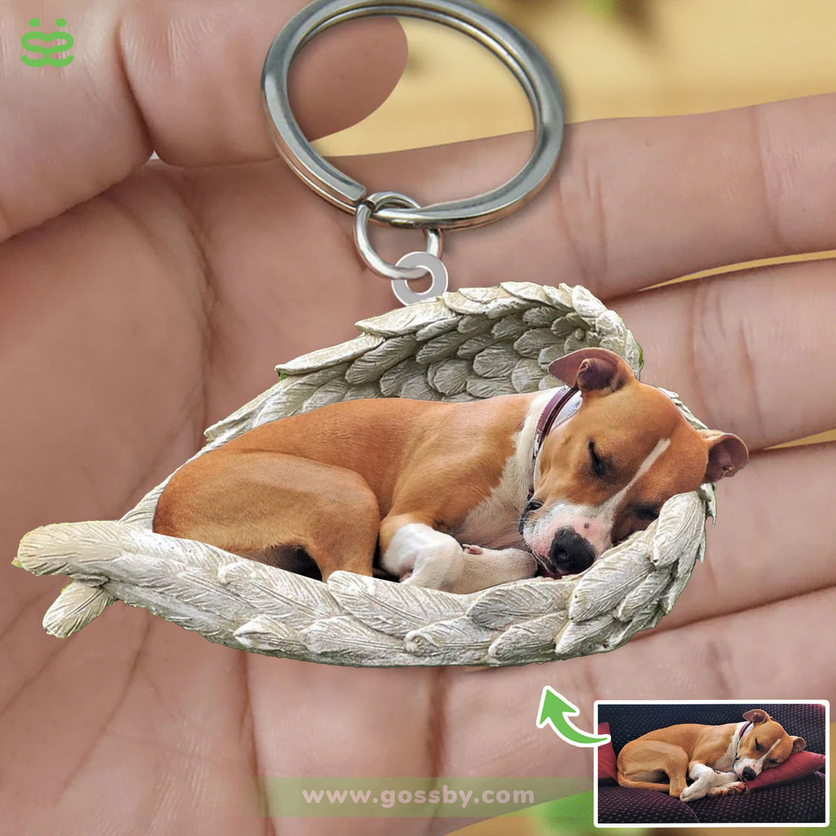 Dog Acrylic Ornament - Dog Lover Gifts - Sleeping Pet Within Angel Wings - Custom Ornament from Photo - Christmas Gifts_5