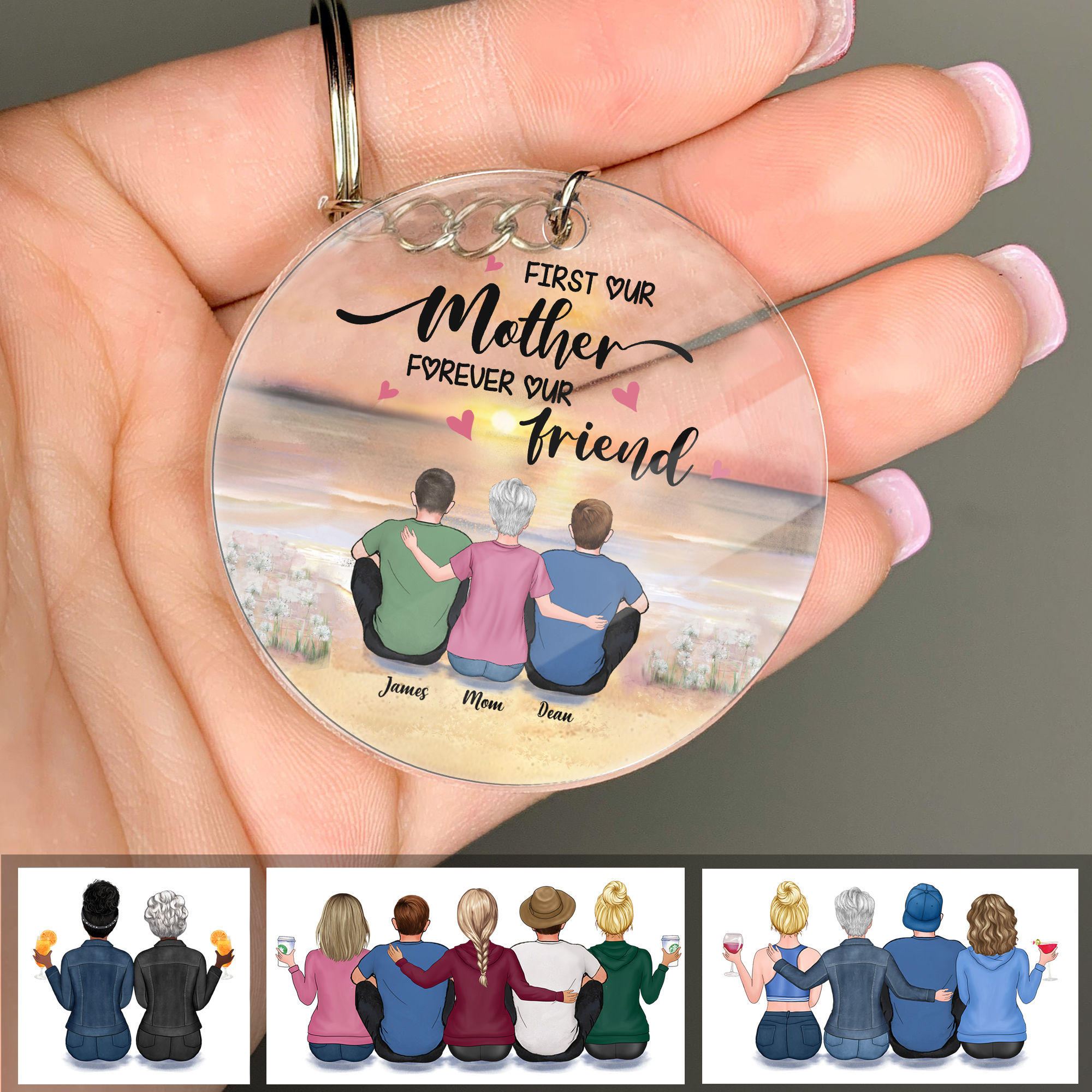 AHAETH Mother Son Keychain Boy Mom Gifts for Women Mom of Boys Gift Sons  are The Anchors of A Mother's Life Keychain Mother Son Gifts for Mom Best