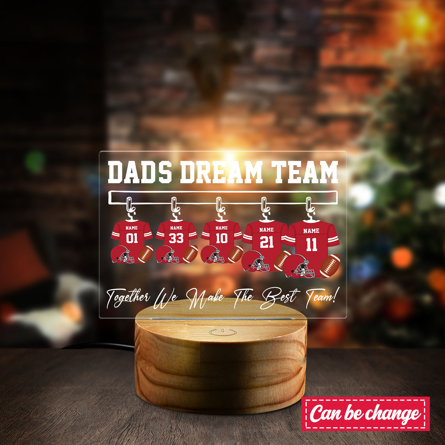 Night Light Personalized Dad's Dream Team Night Light Father's Day