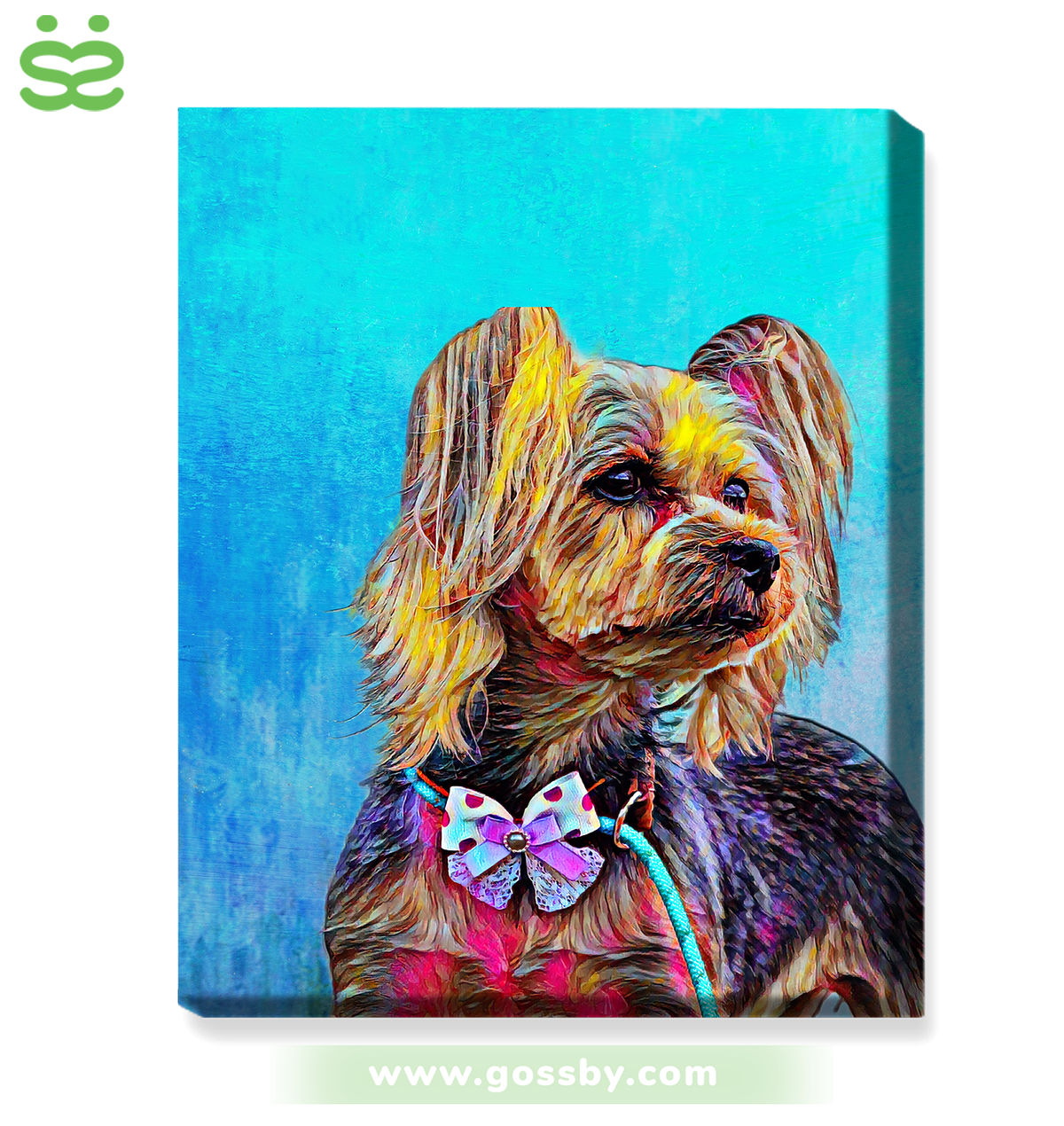 Portrait Canvas - Pet Dog Cat Lover Gifts - Dog Portrait - Cat Portrait - Custom Pet Dog or Cat Portrait from Photo (T)_4