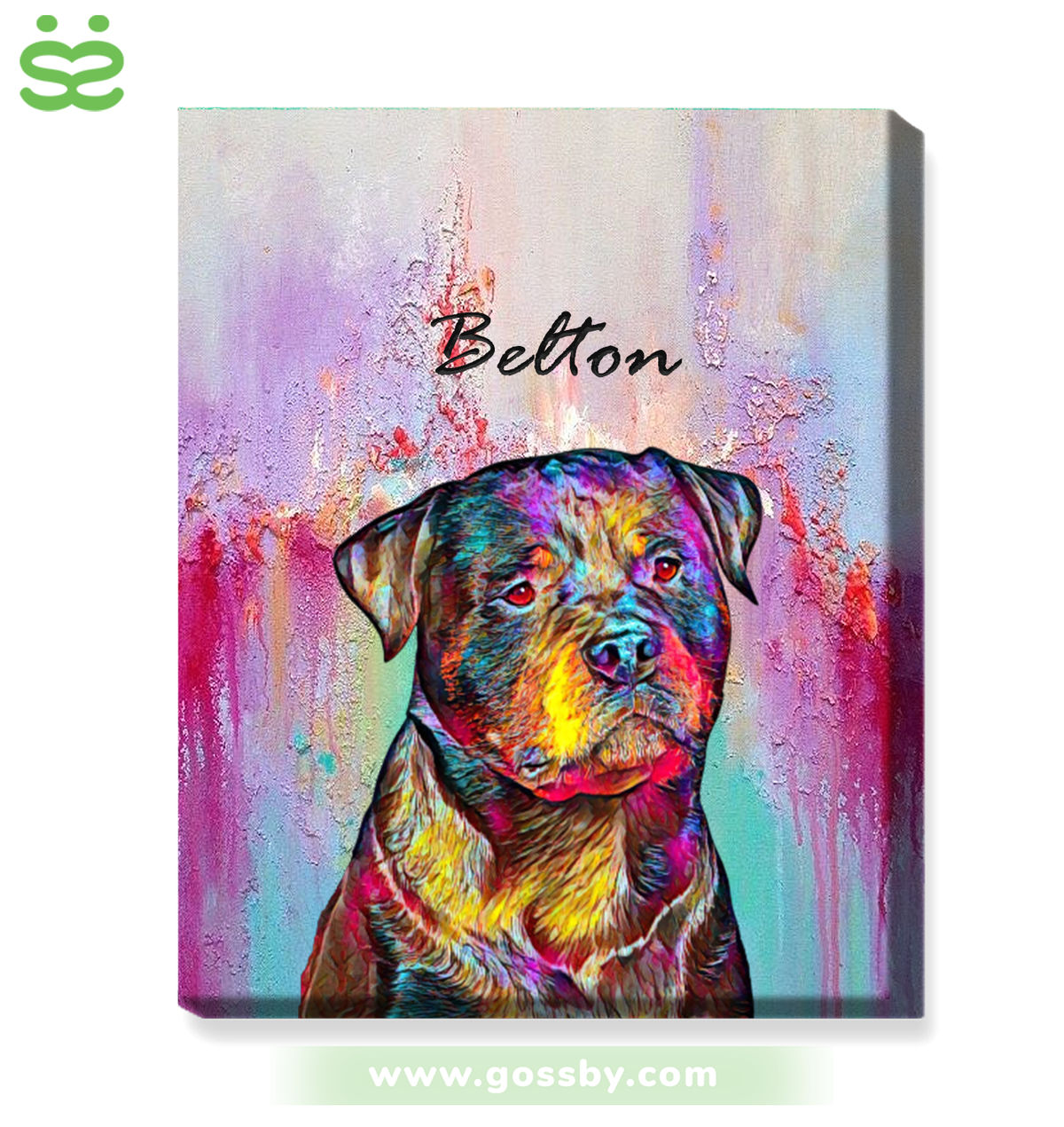 Portrait Canvas - Pet Dog Cat Lover Gifts - Dog Portrait - Cat Portrait - Custom Pet Dog or Cat Portrait from Photo (T)_5