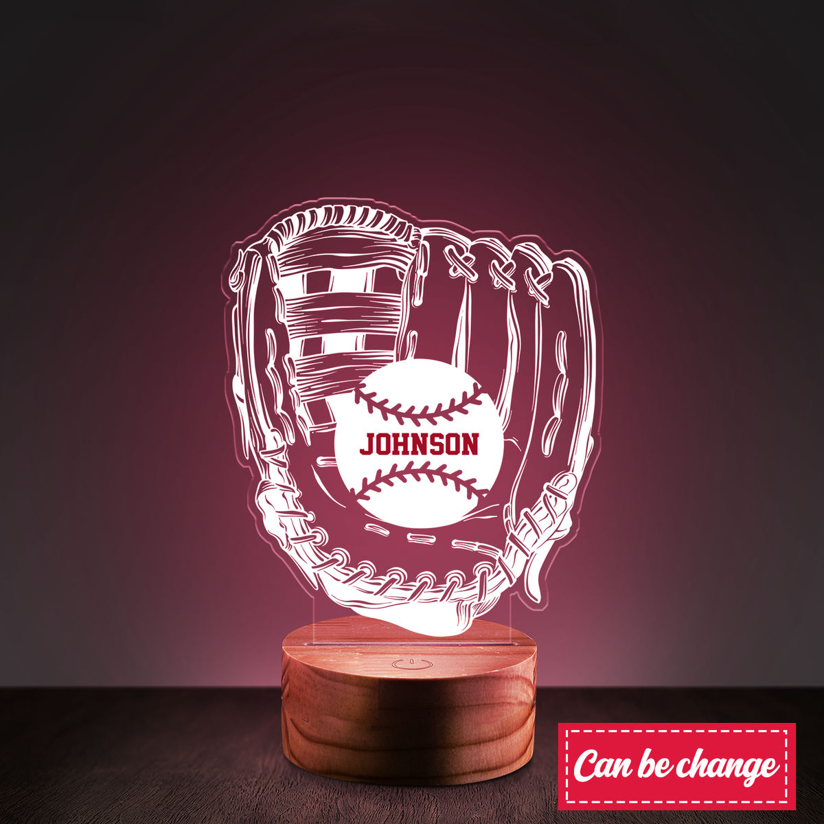 Night Light - Personalized Baseball Glove Night Light Nursery Decor Kids Room Decor Night Light Bedroom Decor Happy Birthday Night Light Gift 28307