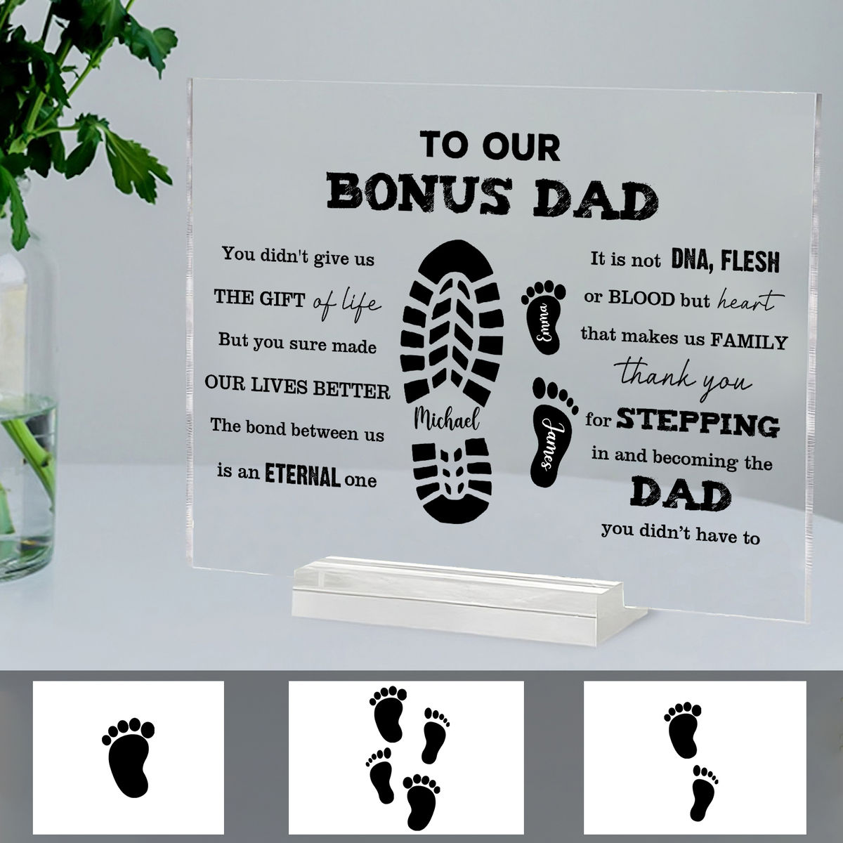 Gift for Dad, Birthday Gift, Christmas Gift - Step dad - To my bonus dad