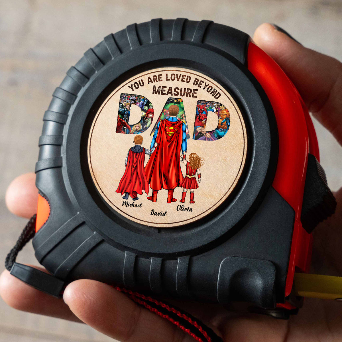 Personalized Tape Measure - DAD You are loved Beyond Measure - Father's Day Best Seller 2024 Collection