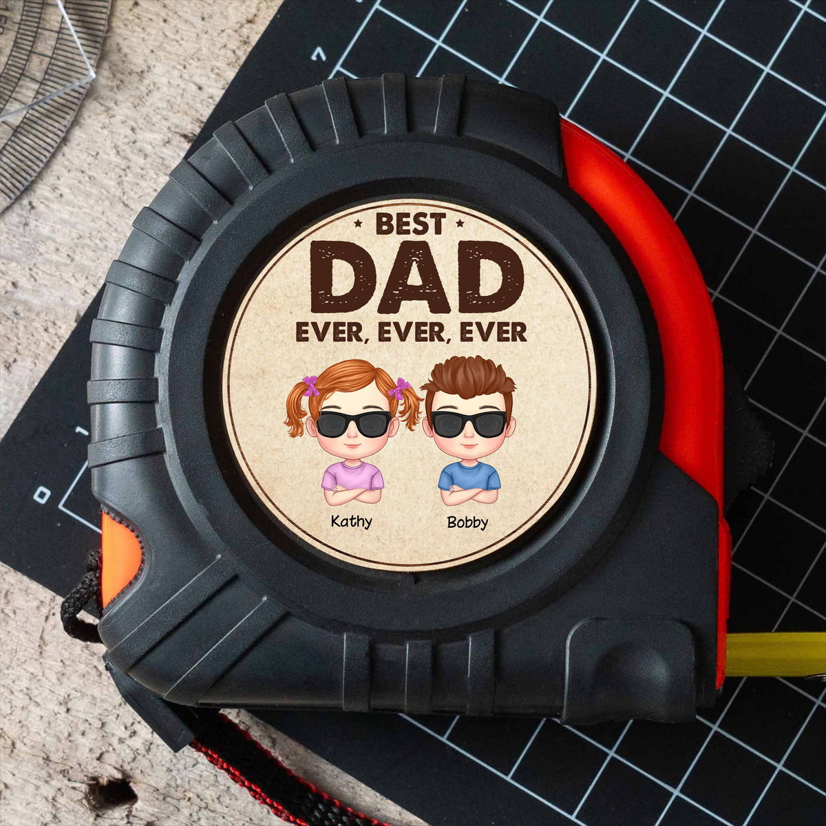 Personalized Tape Measure - Best Dad ever. ever. ever