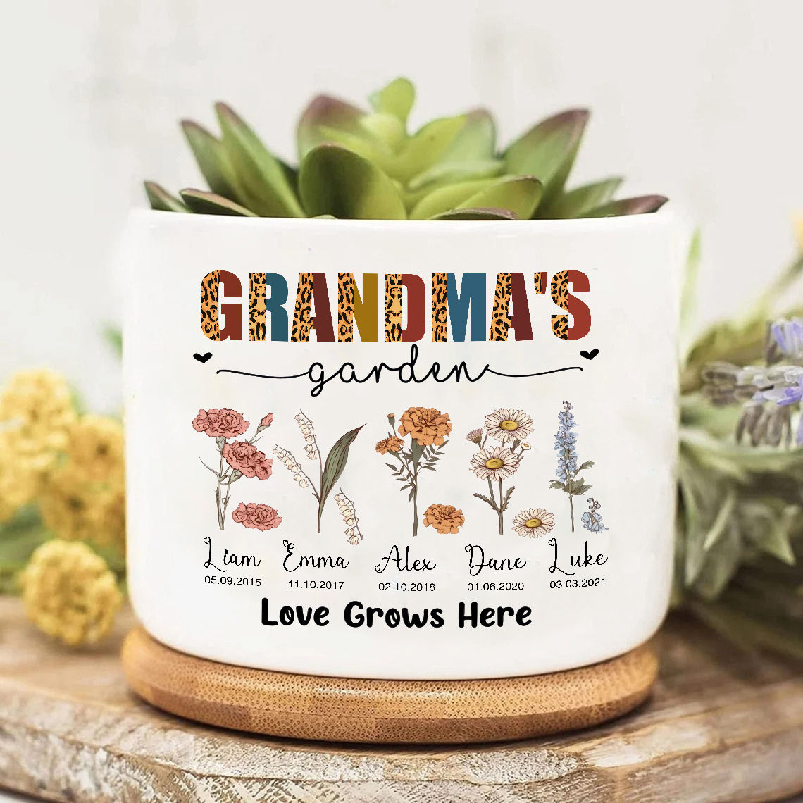 Custom Presents for Grandma, Garden Gift for Grandma, Grandmother's Gift