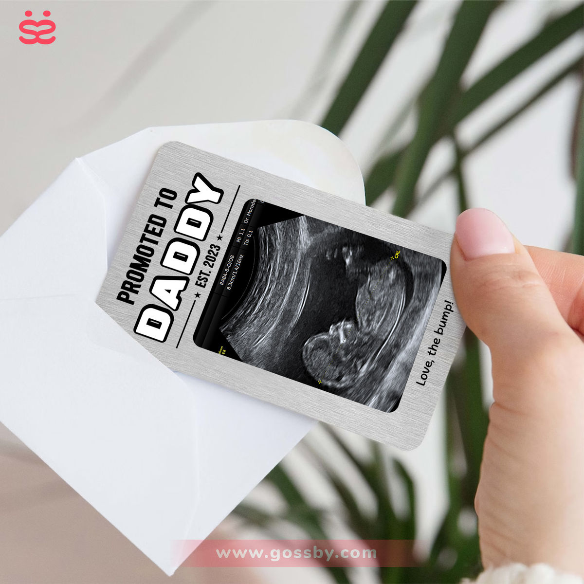 Metal Wallet Card - Happy 1st Father's Day. See you soon - Ultrasound Image Upload_2