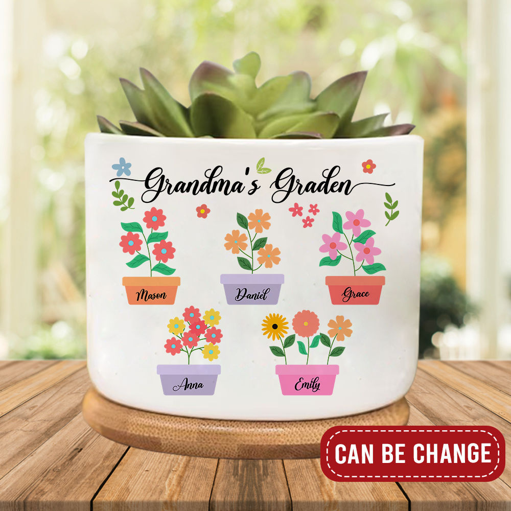 Simple Mother's Day gift ideas for grandma: Flower pot & photo flowers -  Mom Endeavors