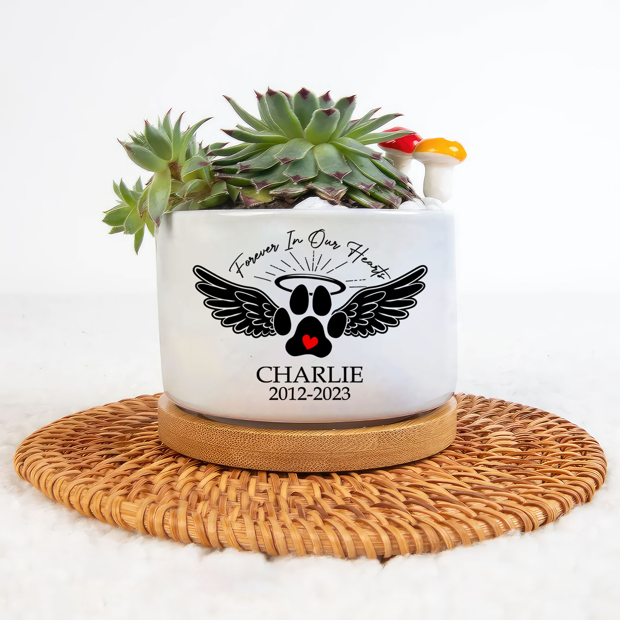 Pet Memorial Gift Personalized Dog Memorial Gift Planter, Dog