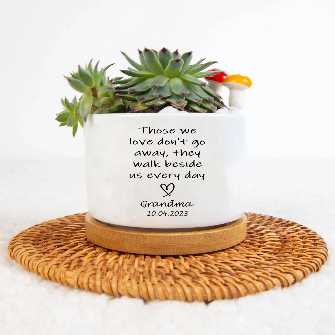 Memorial Planter Pot Those We Love Don't Go Away Custom Memorial