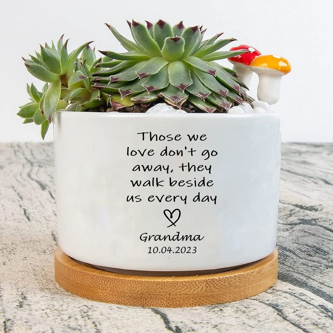 Memorial Planter Pot Those We Love Don't Go Away Custom Memorial