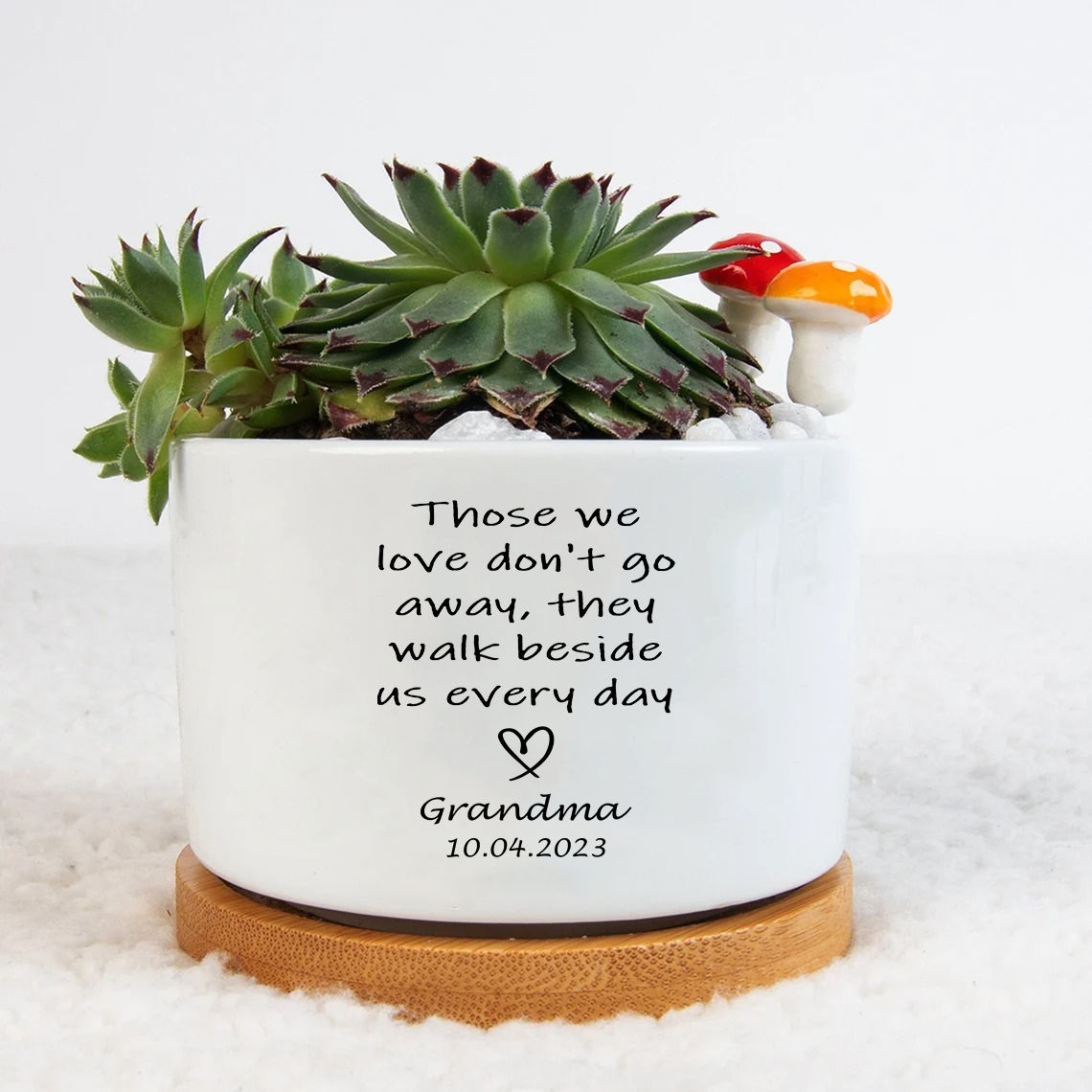 Memorial Planter Pot Those We Love Don't Go Away Custom Memorial