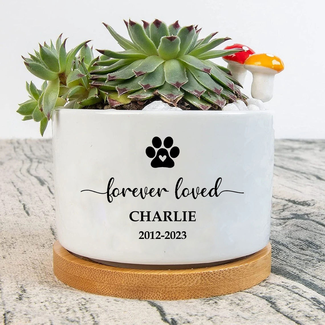 Pet Memorial Gift Personalized Dog Memorial Planter, Dog Sympathy