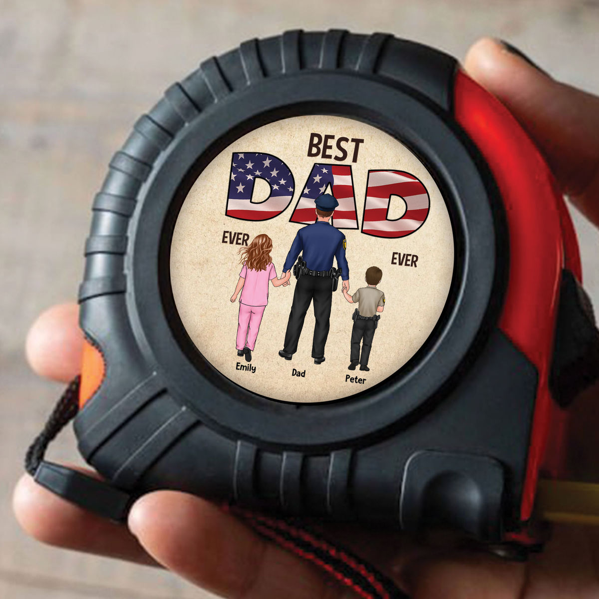 Personalized Tape Measure - Father's Day Gift 2024 - This Dad Is Loved Beyond Measure (J)_1