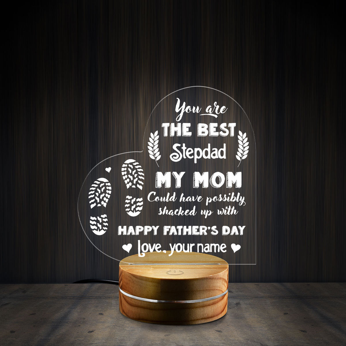 Father's Day 2023 - Personalized Happy Father's Day Night Light, Best  Stepdad Night Light, Step Dad Night Light, Stepped Up Father Night Light,  Gift For Father Daddy Stepdad Bonus Dad Birthday 30847