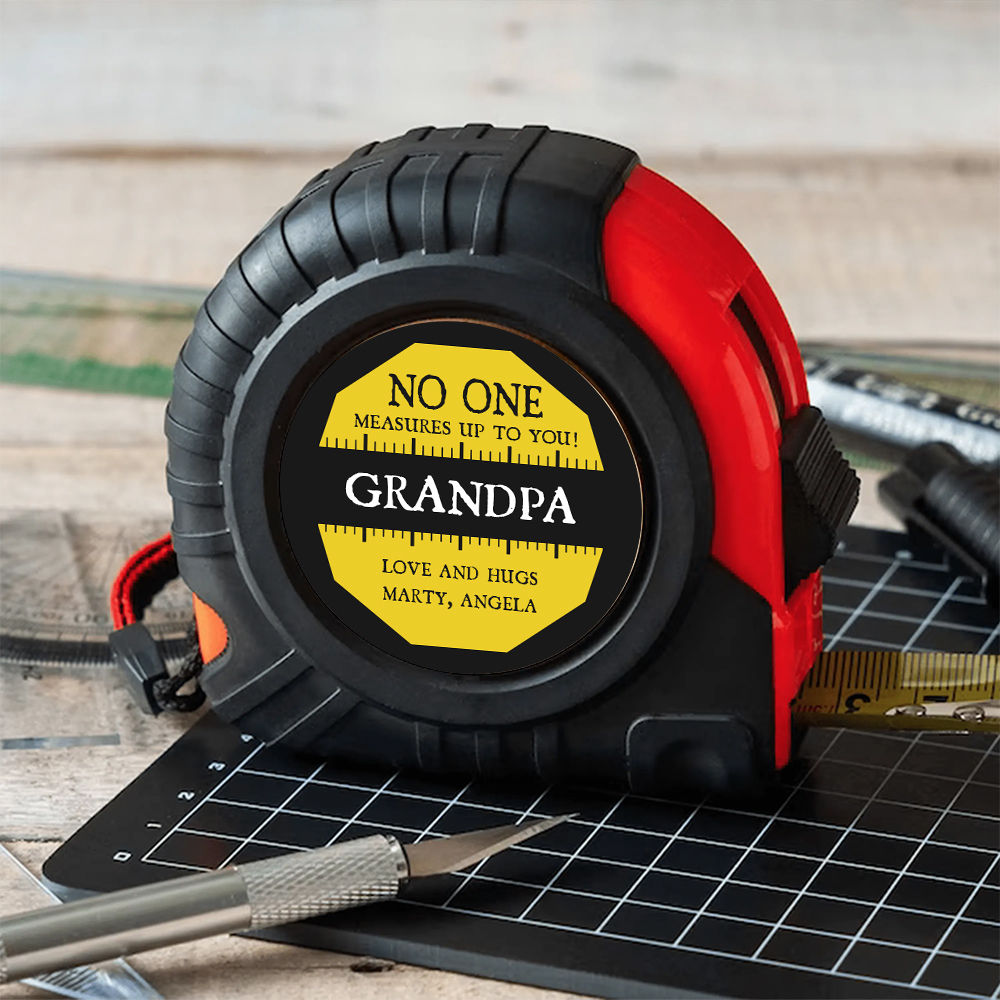 Personalized Tape Measure - Grandpa Dad No One Measures Up To You Tape Measure, Dad Kid Names Tape Measure, Best Dad Ever Tape Measure, Funny Daddy Grandpa Papa Tape Measure Gift 30923_1