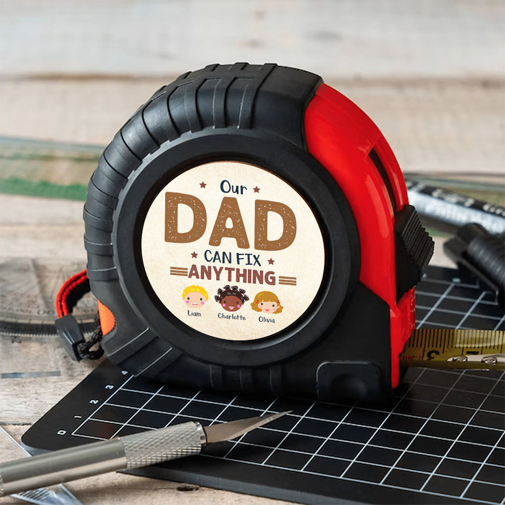 Personalized Tape Measure - Daddy' Of Little Helper Mechanic Tape Measure,  Dad Kid Names Tape Measure, Best Dad Ever Tape Measure, Funny Daddy Grandpa  Papa Tape Measure Gift 30996