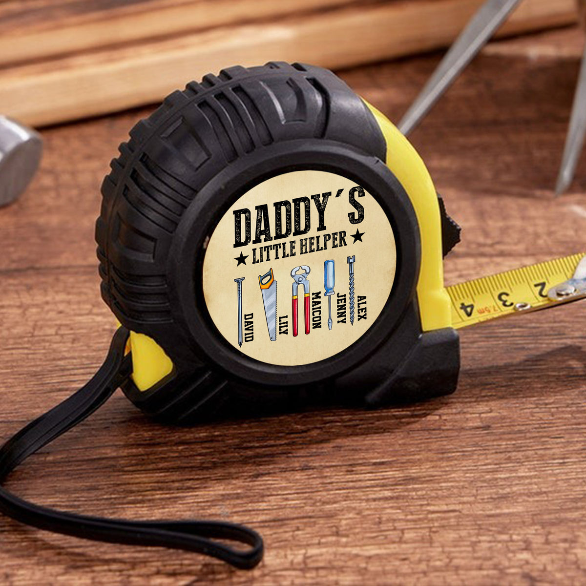 TAPE MEASURE KEYCHAIN Vintage New Old Stock #1 Grandpa Fishing Gift Fathers  Day, Tape Measure Keychain 