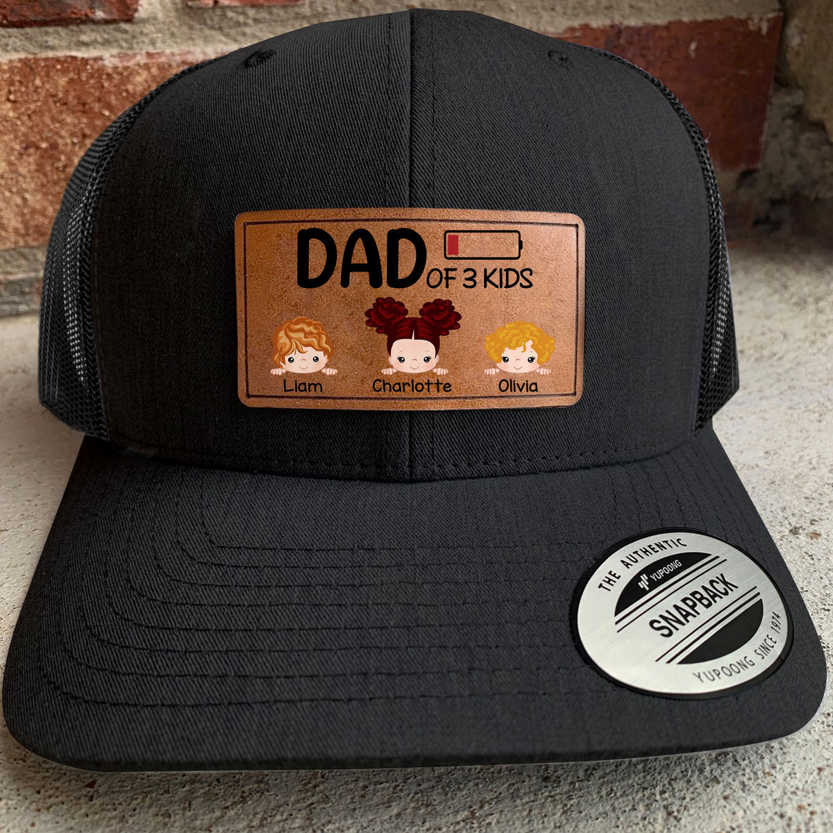 Custom Kids Trucker Hat Papa's Fishing Buddy Dad Father's Day Boys Caps &  Girls