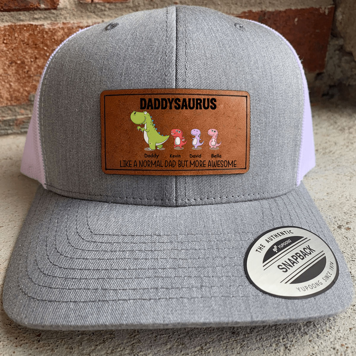 Dad Hats - Father's Day Gifts - Dadasaurus Like a normal Dad but more Awesome - Personalized cap