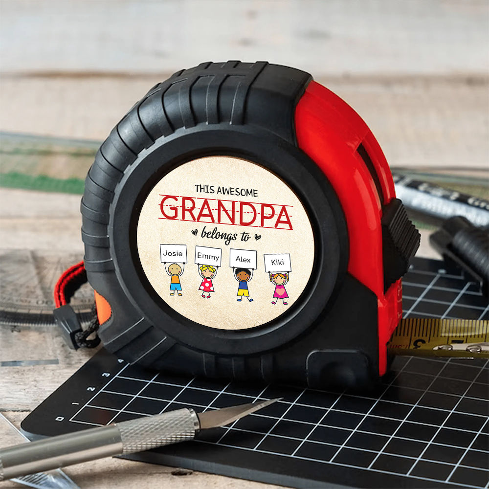 Personalized Tape Measure - Father's Tools Tape Measure, Custom  Grandchildren Name Tape Measure, Grandpa Grandkids Matching Tape Measure,  Funny Papa