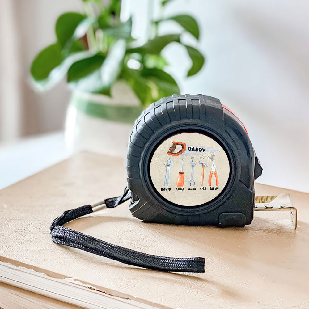 Personalized Tape Measure - Daddy Tape Measure, Dad Kid Names Tape Measure, Best Dad Ever Tape Measure, Funny Daddy Grandpa Papa Tape Measure Gift 31245_3