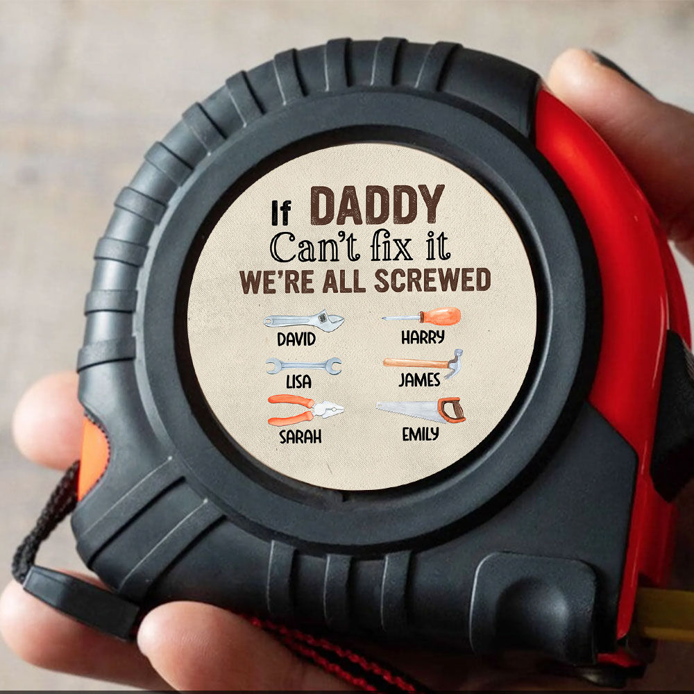Personalized Tape Measure Daddy Tape Measure, Dad Kid Names Tape
